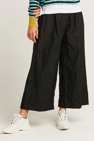 Planet by Lauren G Crushed Nylon Crop Gaucho Pants