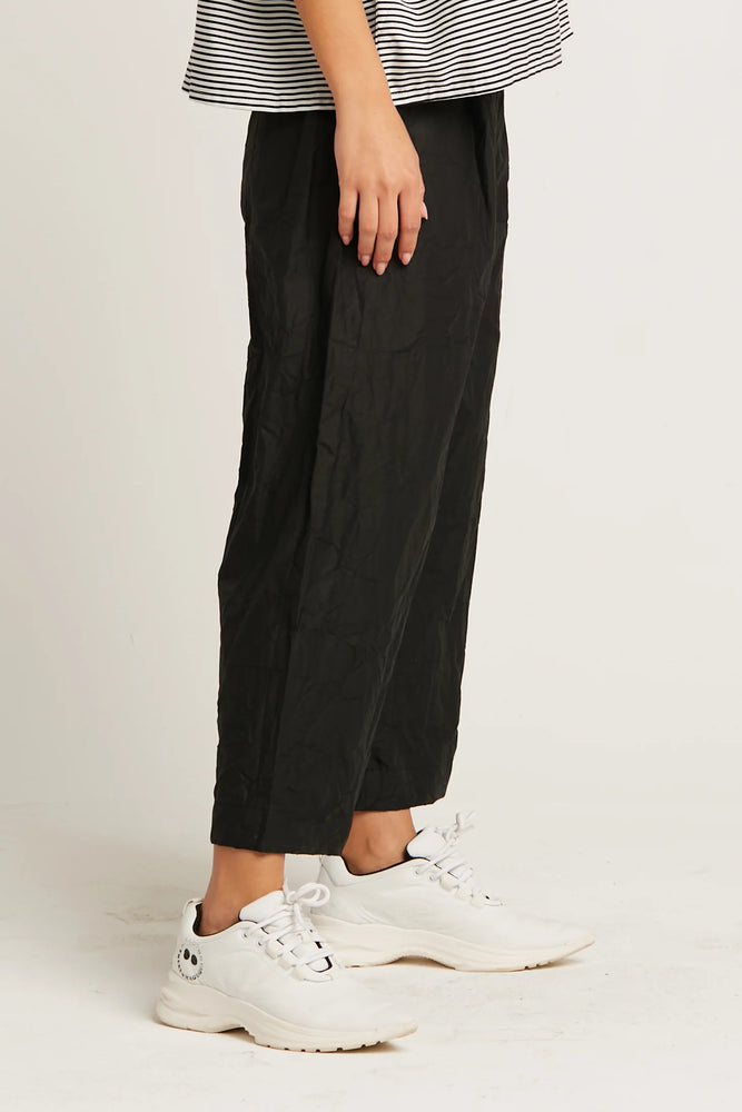 Planet by Lauren G Crushed Nylon Crop Gaucho Pants