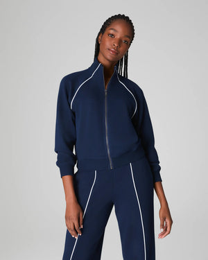 Spanx AirEssentials Pique Full Zip Track Jacket