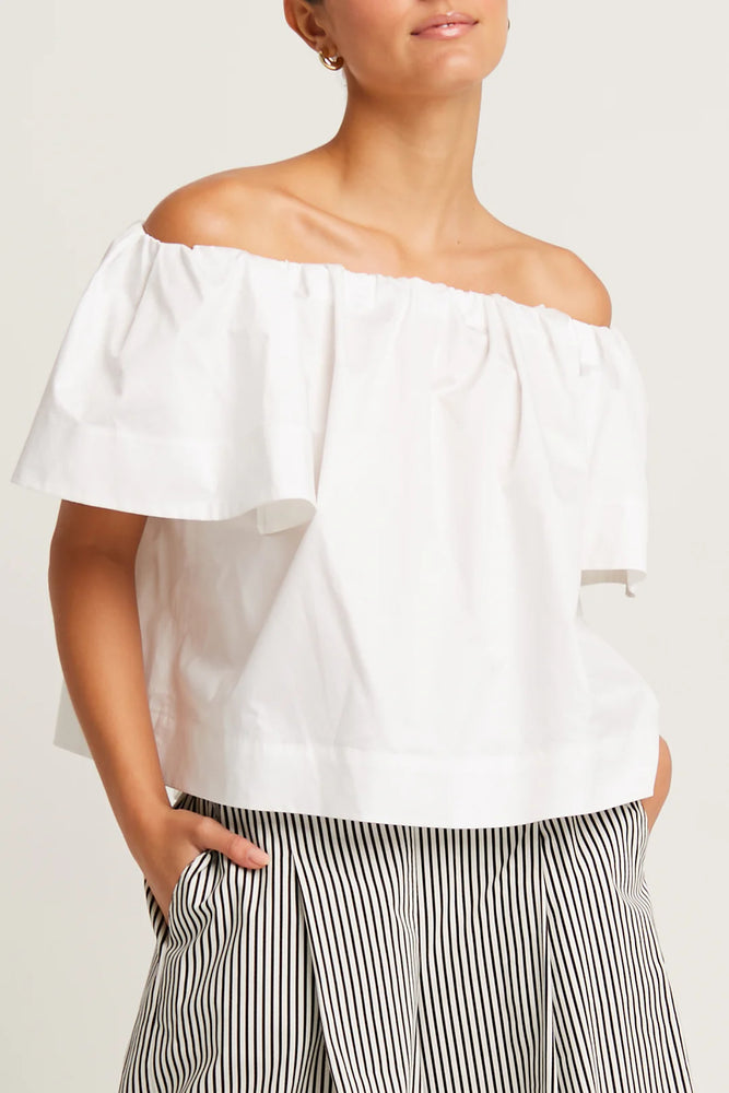 Planet by Lauren G Cotton Peasant Top