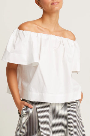 Planet by Lauren G Cotton Peasant Top