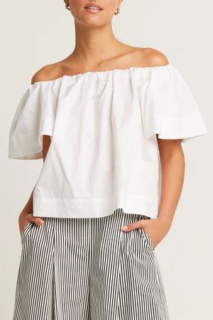 Planet by Lauren G Cotton Peasant Top