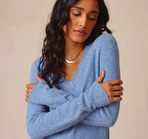 Goldie Lewinter Boucle V-Neck Sweater