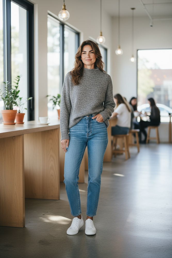 W. Cashmere Tia Mock Neck