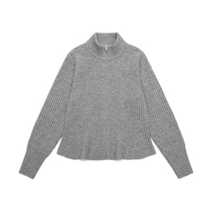 W. Cashmere Dahlia Fisherman Mock Neck