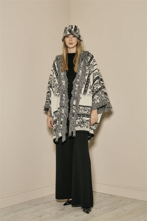 BYE Be Your Essence Greek Fringed Cape