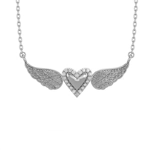 Corielle Joelle Heart Pendant Necklace, White Gold