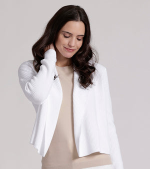 Minnie Rose Cotton Shaker Hooded Flyaway Cardigan