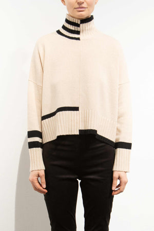 Pier Antonio Gaspari Tennis Stripe Turtleneck