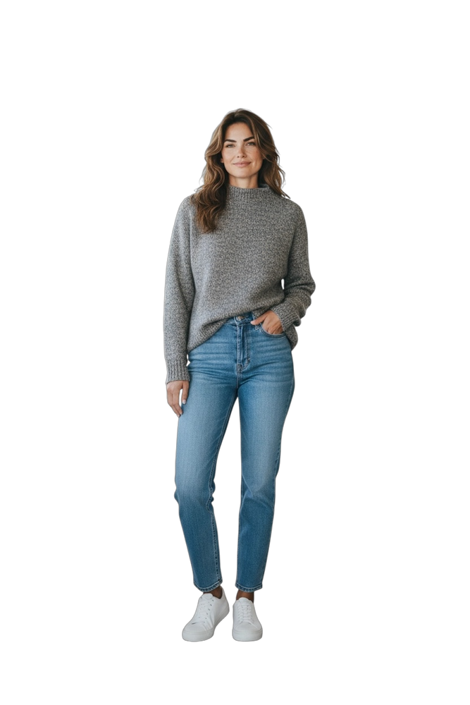 W. Cashmere Tia Mock Neck