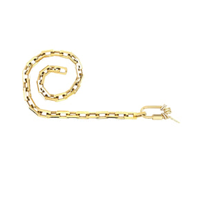 Artizan Joyeria Carabiner Square Spiga Necklace