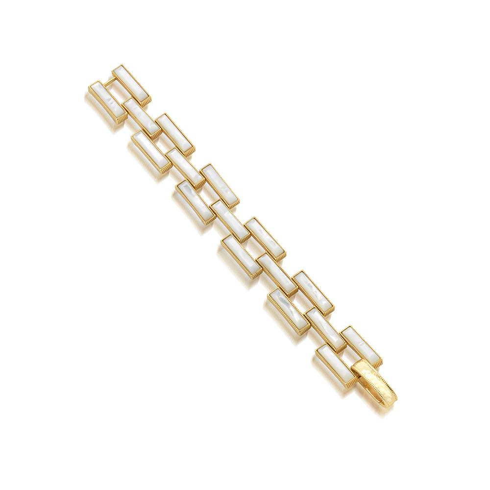 Capucine de Wulf Pathway Link Bracelet, Mother of Pearl