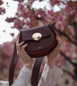 LeParmentier Yucca Handbag, Burgundy