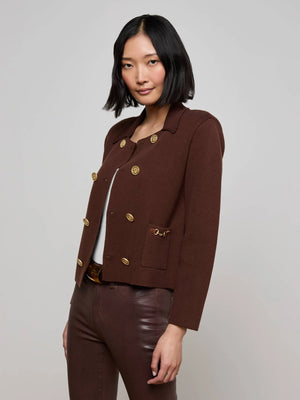 L'Agence Madilyn Double Breasted Knit Jacket