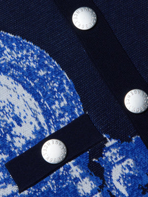 L'Agence Osiris Jacquard Collared Cardigan