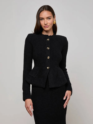 L'Agence Melissa Knit Flare Cardigan