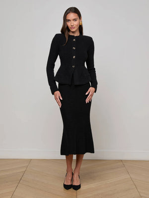L'Agence Melissa Knit Flare Cardigan