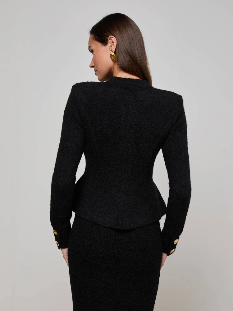 L'Agence Melissa Knit Flare Cardigan