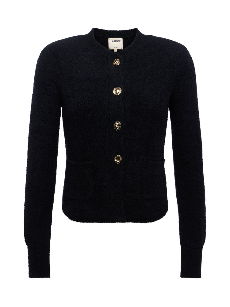 L'Agence Melissa Knit Flare Cardigan