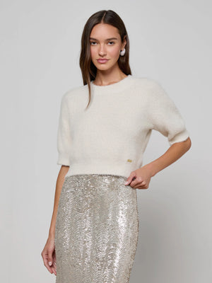 L'Agence Guinevere Short Sleeve Crop Crew