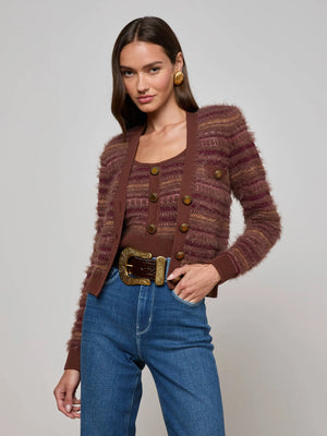 L'Agence Ariadne Mixed Stitch Cardigan