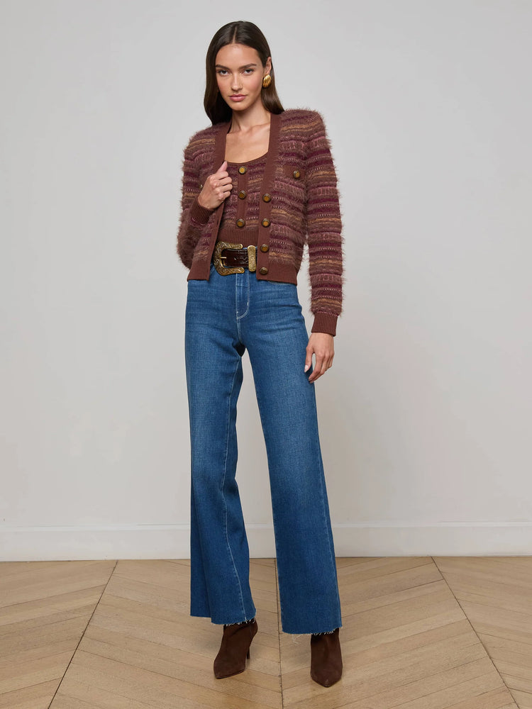 L'Agence Ariadne Mixed Stitch Cardigan