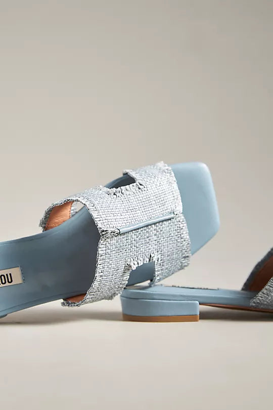 Bibi Lou Dahlia Raffia Slide Sandals