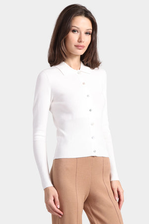 Minnie Rose Long Sleeve Shirt with Ribbed Details
