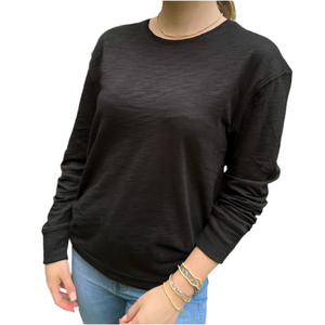 Erin Gray Light Sweatshirt Tee, Black