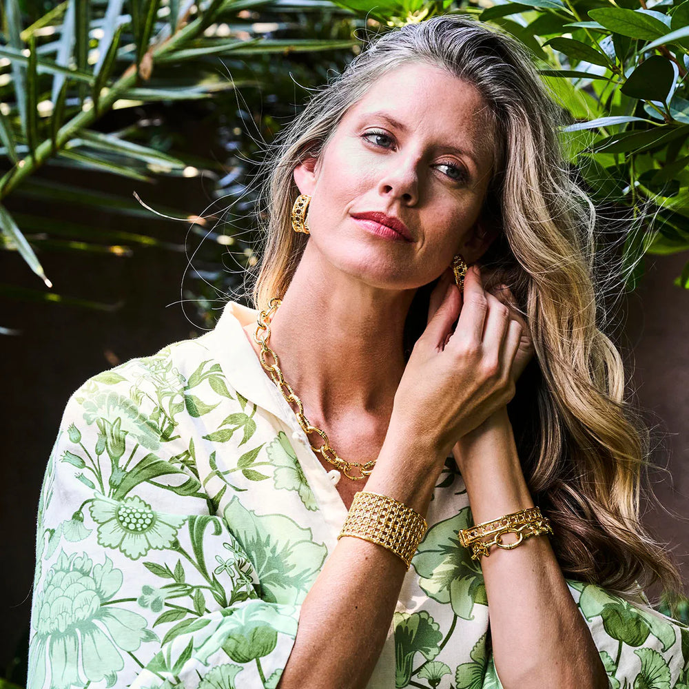 Capucine de Wulf Veranda Caning Hinged Bangle