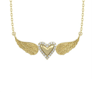 Corielle Joelle Heart Pendant Necklace, Yellow Gold