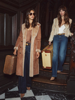L'Agence Citron Faux Fur Maxi Coat