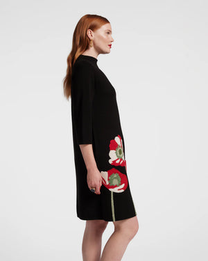 Frances Valentine Annie Dress with Embroidered Flowers