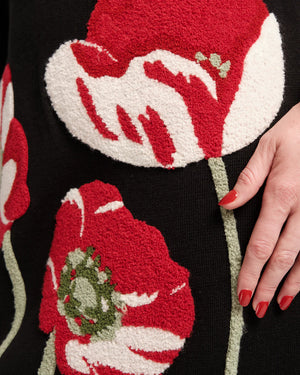 Frances Valentine Annie Dress with Embroidered Flowers