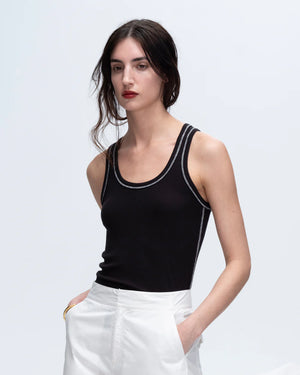ATM Modal Rib Boy Tank, Black