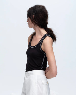 ATM Modal Rib Boy Tank, Black