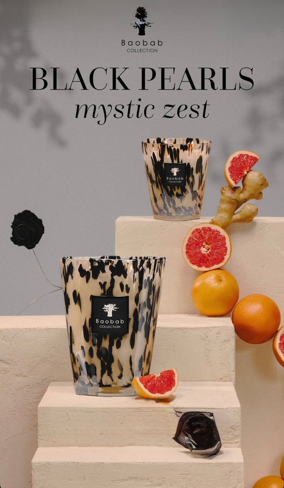 Baobab Collection Scented Candle, Pearls Black