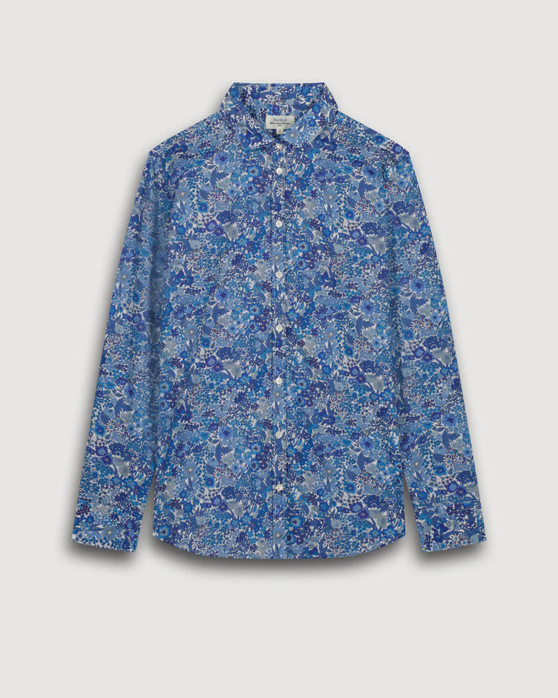 Hartford Corazon Blue Liberty Print Shirt