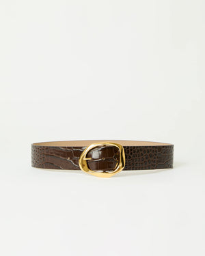 B-Low The Belt Edmond Croco Belt, Chocolate
