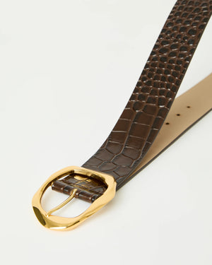 B-Low The Belt Edmond Croco Belt, Chocolate