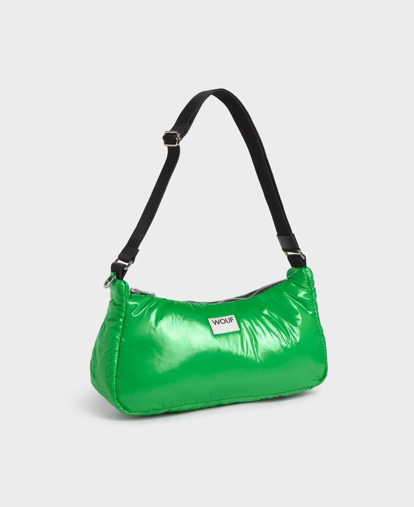 WOUF Glossy Shoulder Bag, Basil