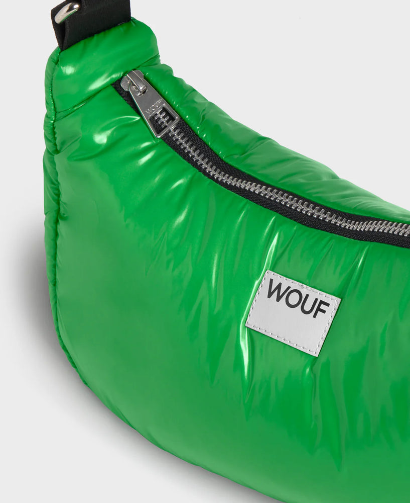 WOUF Glossy Shoulder Bag, Basil