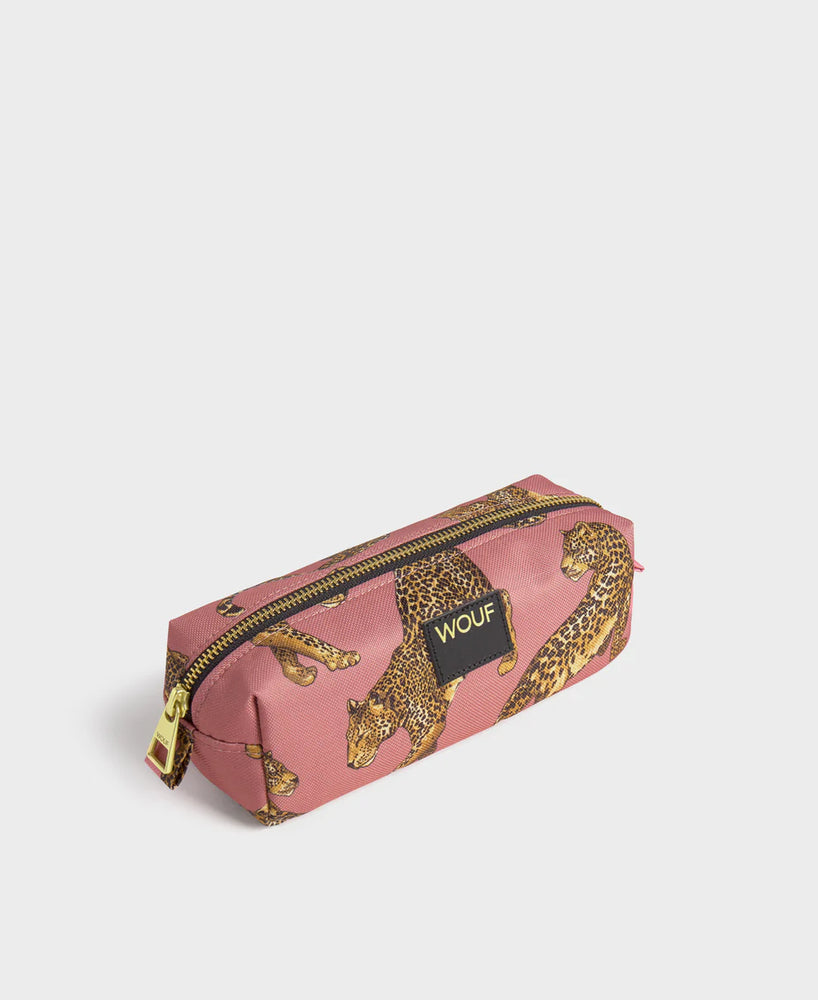 WOUF Daily Pencil Case, Blush Leopard