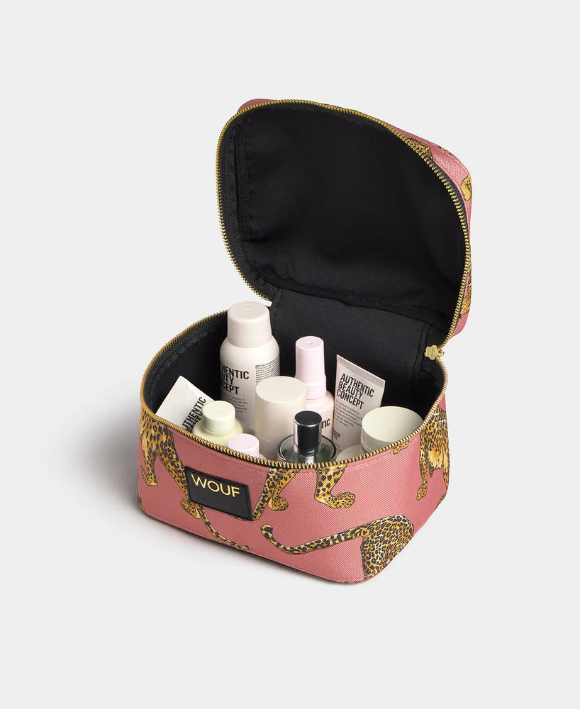 WOUF Daily Vanity Bag, Blush Leopard