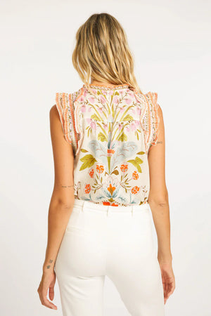 Caballero Micheline Vintage Floral Top