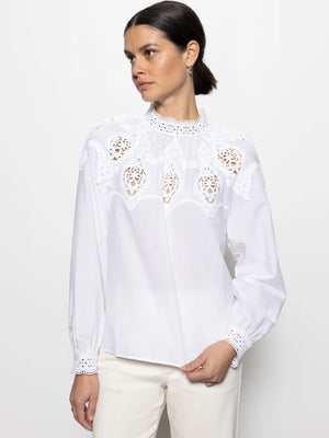 Sanctuary Lace Popover Blouse