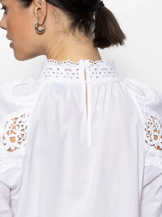 Sanctuary Lace Popover Blouse