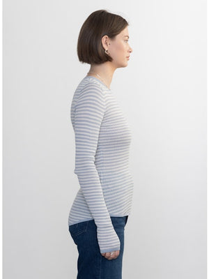 Margaret O'Leary Shirtail Waffle Crew