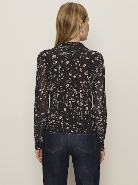 Sanctuary Fitted Mesh Button Down