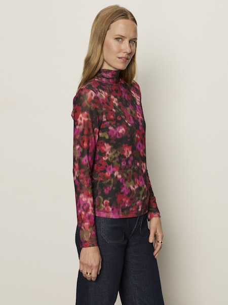 Sanctuary Long Sleeve Mesh Mock Top